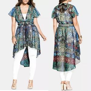 City Chic Tangier Chiffon Jacket | Coverup